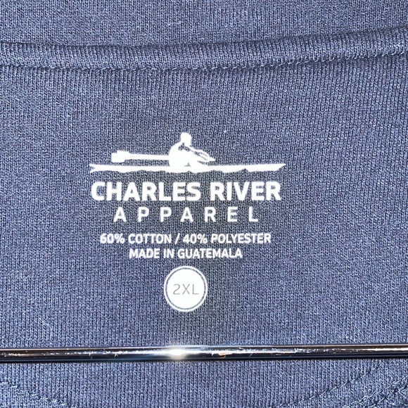 •CHARLES RIVER APPAREL•NWOT NAVY 1/4 ZIP PULLOVER SIZE 2XL - Picture 5 of 9